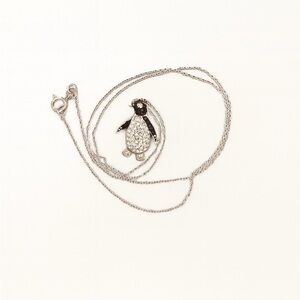 Silver Penguin Pendant Necklace
